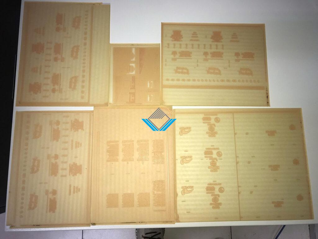 Thành phẩm sau ghi chụp rửa bản - thực hiện bởi kỹ thuật Máy label Vũ Gia