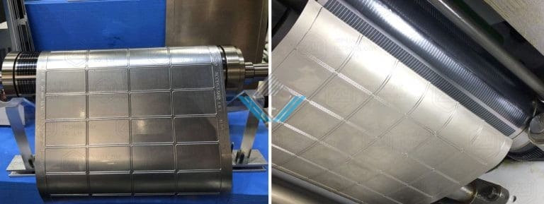 Khuôn bế tròn máy chia cuộn decal 