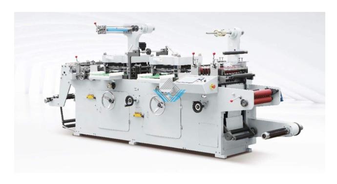 may be ep nhu decal cuon Máy bế ép nhũ decal cuộn