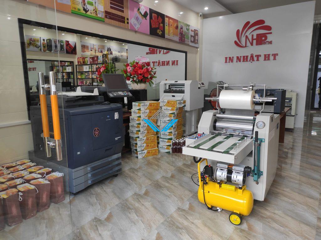 máy cán màng gia nhiệt dầu