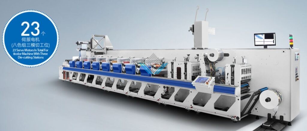máy in flexo tem nhãn cuộn weigang
